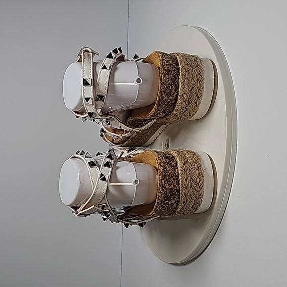 NWOT Steve Madden Kailee Espadrille Wedge Gladiator Platform Sandals White 11 - Picture 8 of 16